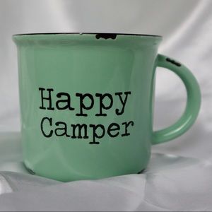 Sea Green 'Happy Camper' Mug